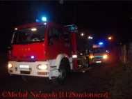 Pożar budynku ul.Rokitek w Sandomierzu